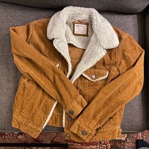 ASOS Oversized Corduroy Shearling Jacket